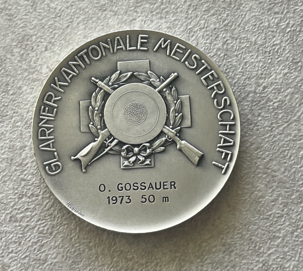 1973 Glarus Silvered Bronze Swiss Shooting Medal R-827var. L2