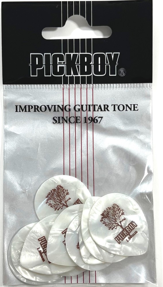 Pickboy Guitar Picks Rounded Jazz Pearloid 20 Picks 1.00mm Heavy