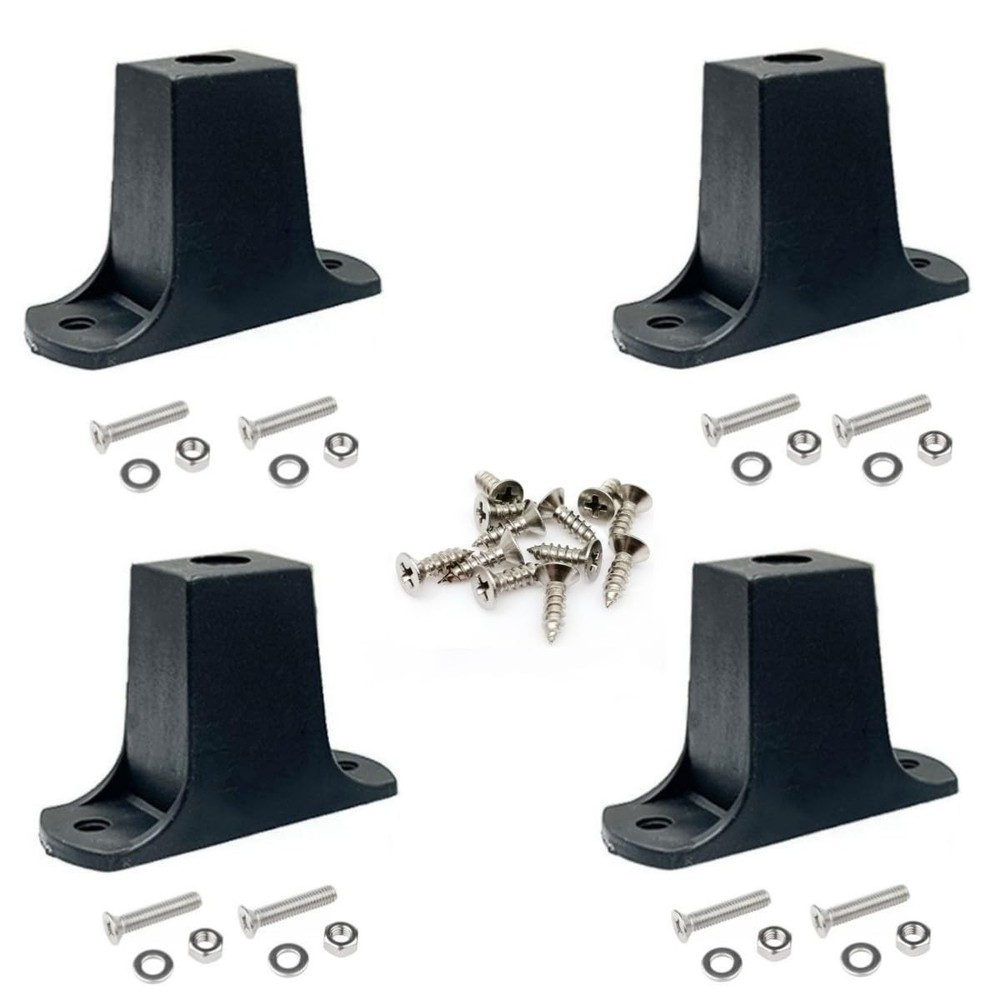 CCeCCe 4 Pack Rolling Duffle Bag Feet Replacement with Mount Hardware...