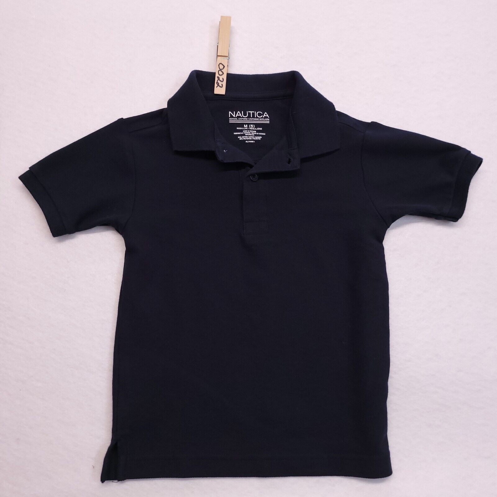 Nautica Casual Short Sleeve Collared Polo Shirt Youth Boys Size M 5 Blue