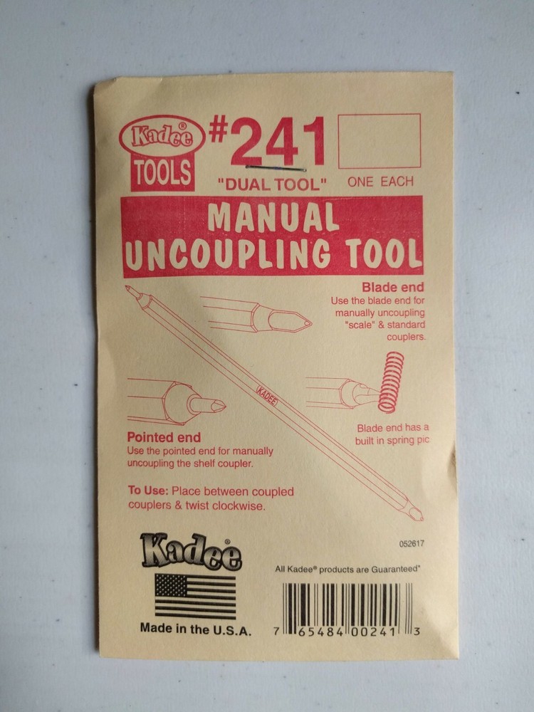 Kadee #241, Dual Tool, Manual Uncoupling Tool and Spring Pic