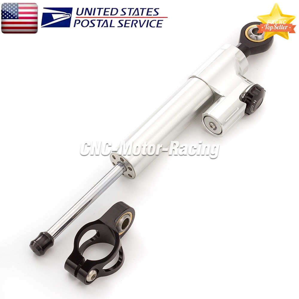 CNC Steering Damper Stabilizer Linear Reversed Shock Universal Aluminum Piston