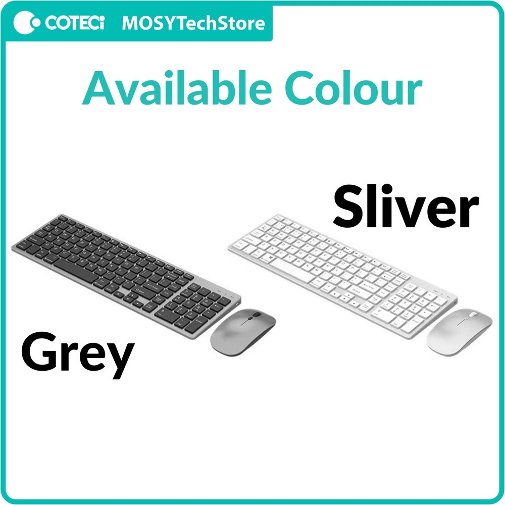 102 Key Low Profile Wireless Bluetooth Keyboard & Mouse Bundle Dual Mode