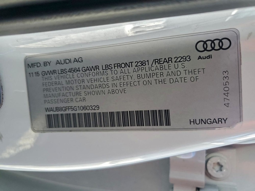 A3 AUDI 2016 Glove Box 4983057