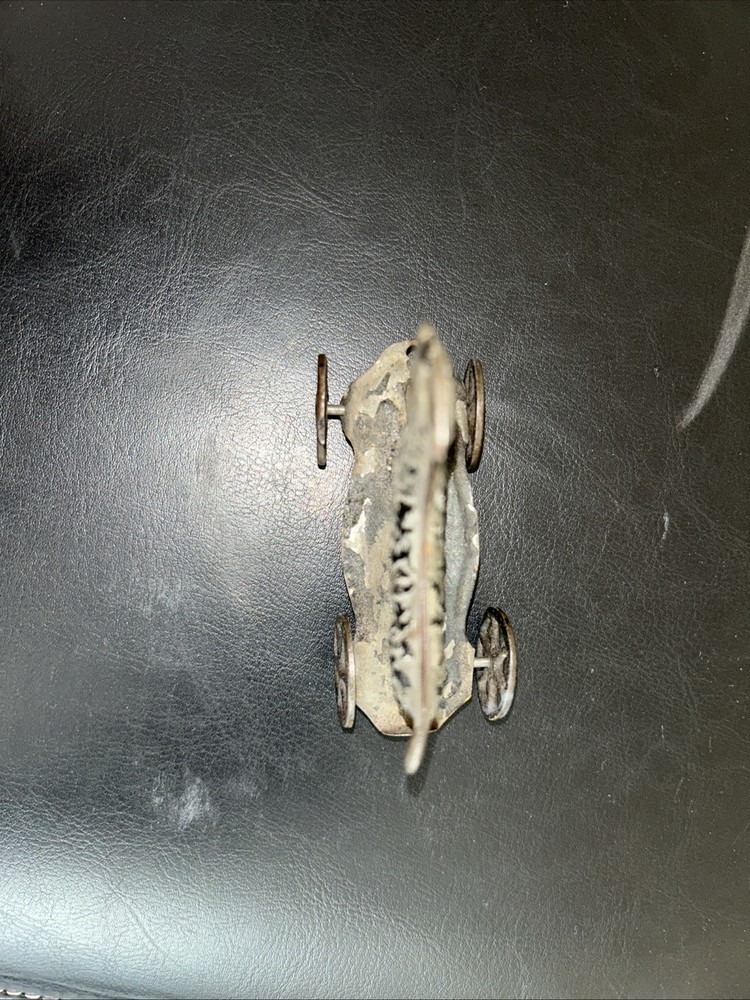 RARE 1884 Tin Goat Pull Toy on Platform Cart