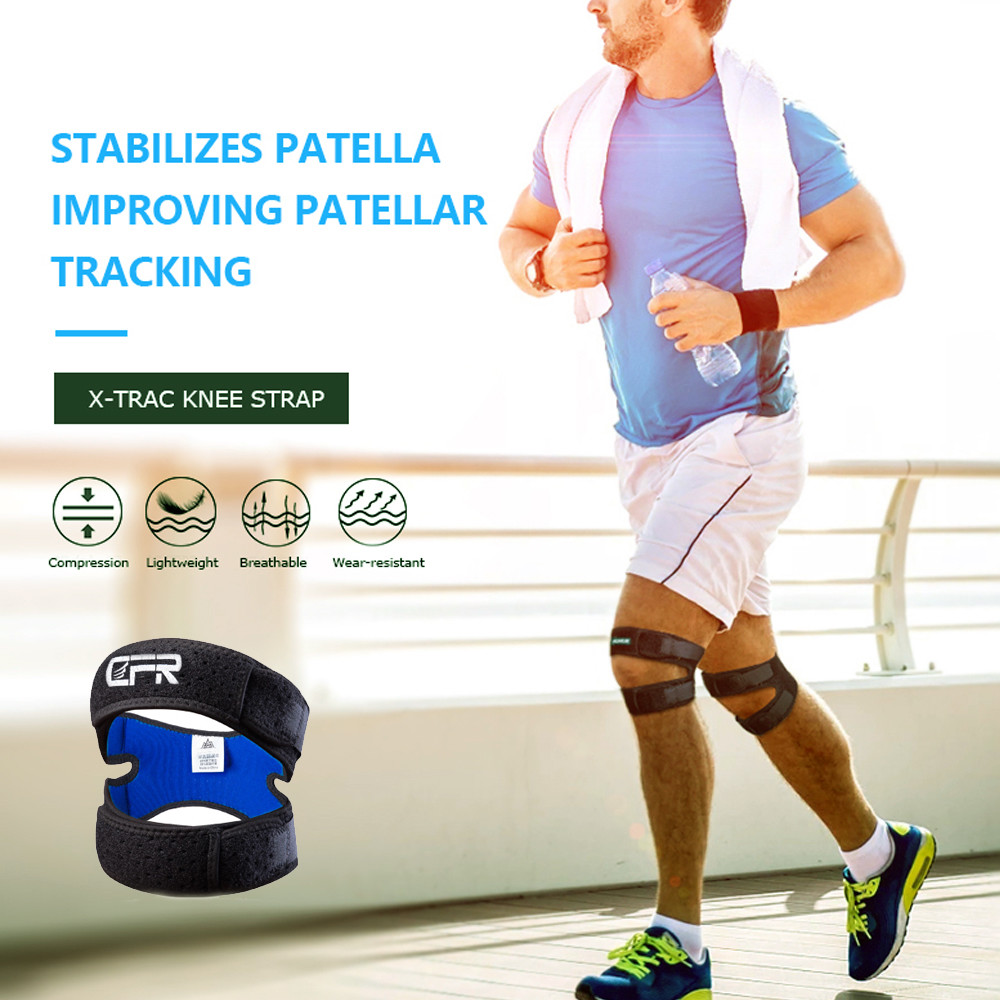 Silicone Knee Brace Sport Support Strong Meniscus Protection Compression Strap