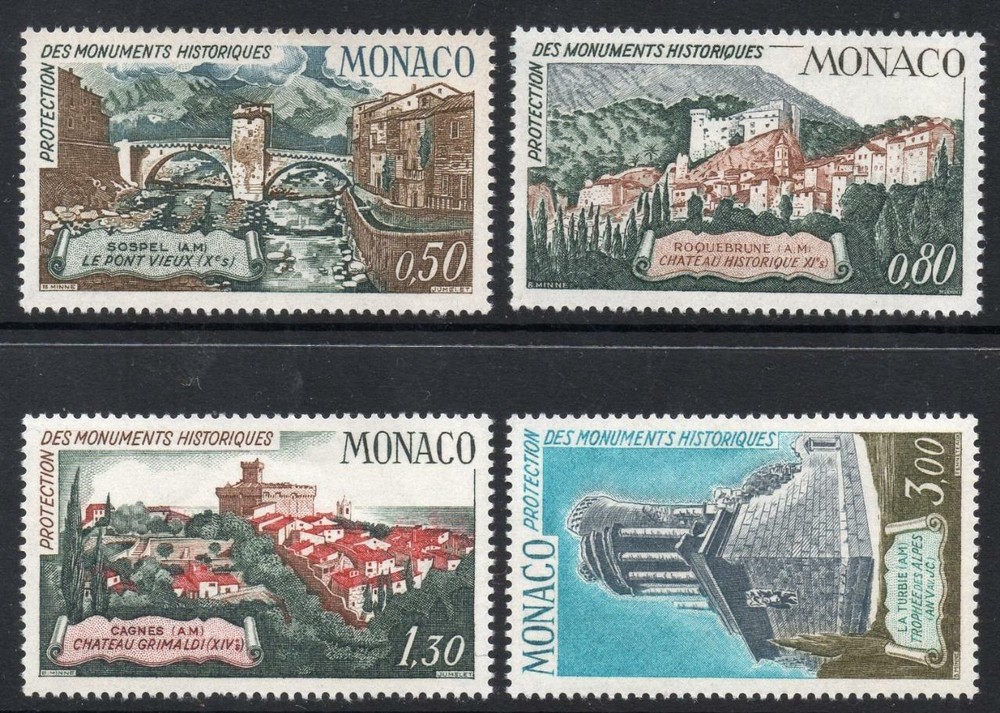 MONACO MNH 1971 SG1018-21 Historic Monuments