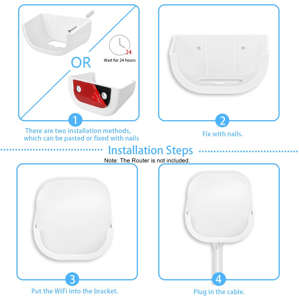 Screwless Wall Mount Replacement for eero 6 Router Holder Strong P2V2