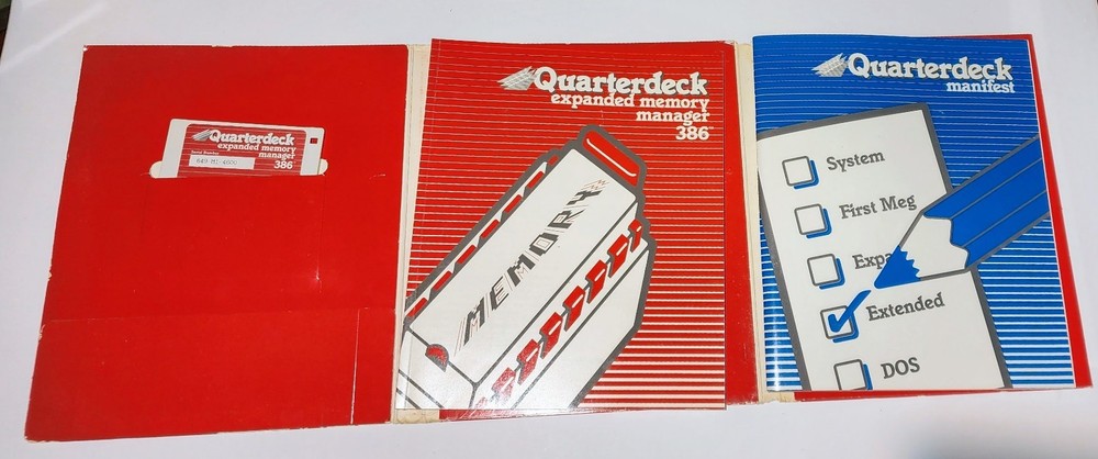 Quarterdeck QEMM-386 Expanded Memory Manager v6.0 — Big Box PC Software 3.5"