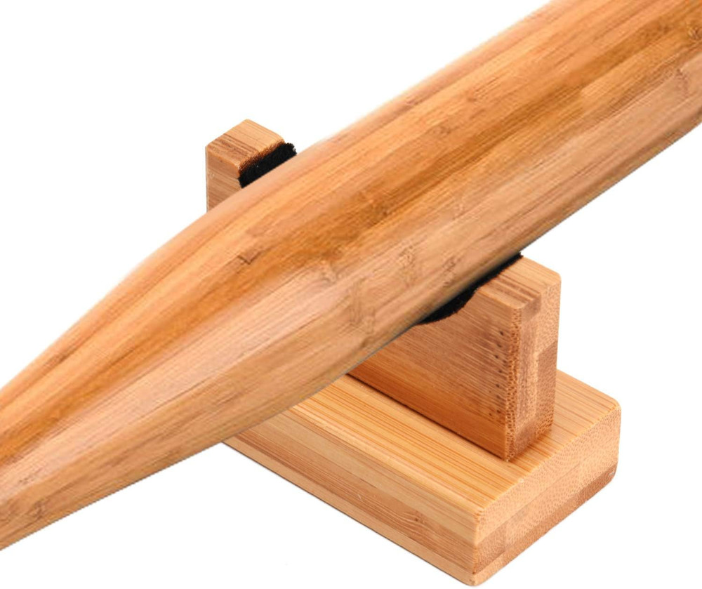 2Pc Baseball Bat Display Case Sturdy Durable Wooden Stand Holder Horizontal Rack