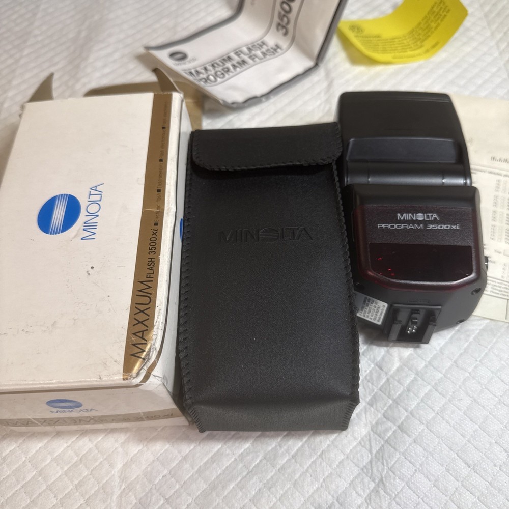Minolta Program 3500 xi Flash Speedlite for Maxxum iISO Camera Fast Shipping