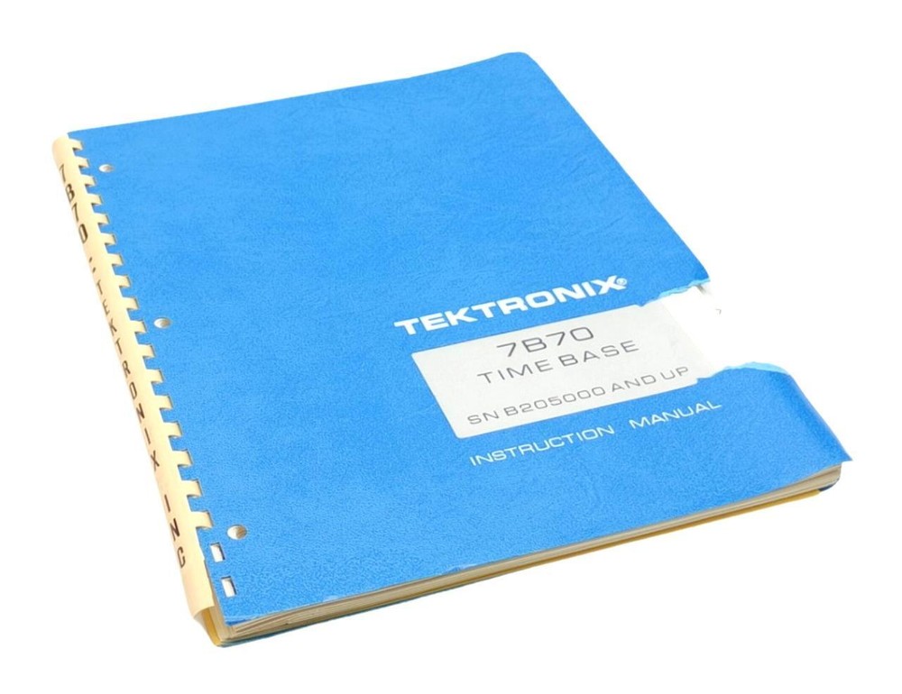 Tektronix 7B70 Time Base SN B205000 And Up Instruction Manual