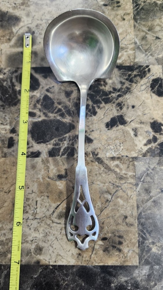FRANKLIN ANTIQUE c1910 EMERSON PATTERN SILVERPLATED CREAM & SAUCE LADLE 🤍 🤎