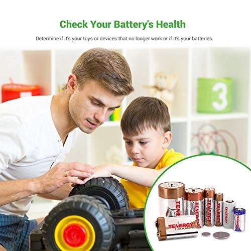 Universal Battery Tester with LCD Display - Multi-Purpose Cell Checker for AA, A