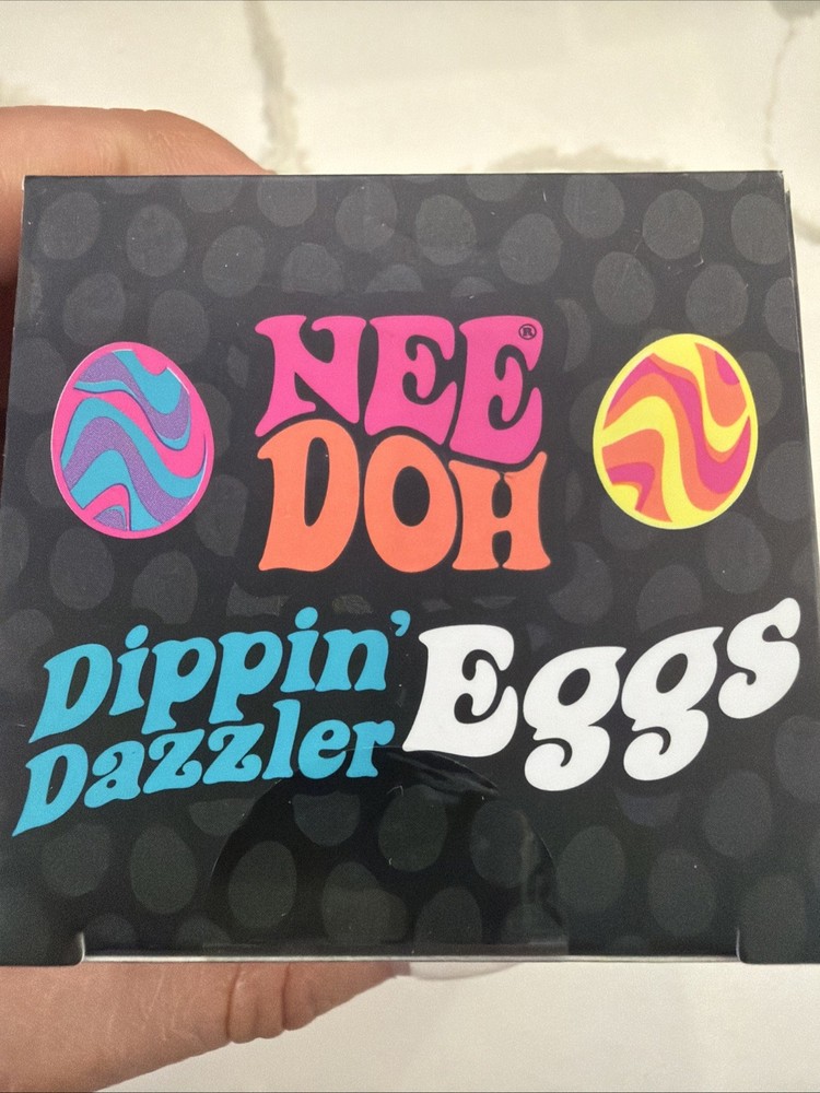 NeeDoh Dippin’ Dazzler Egg, Easter Nee Doh Color Changing Squishy, Pink & Purple