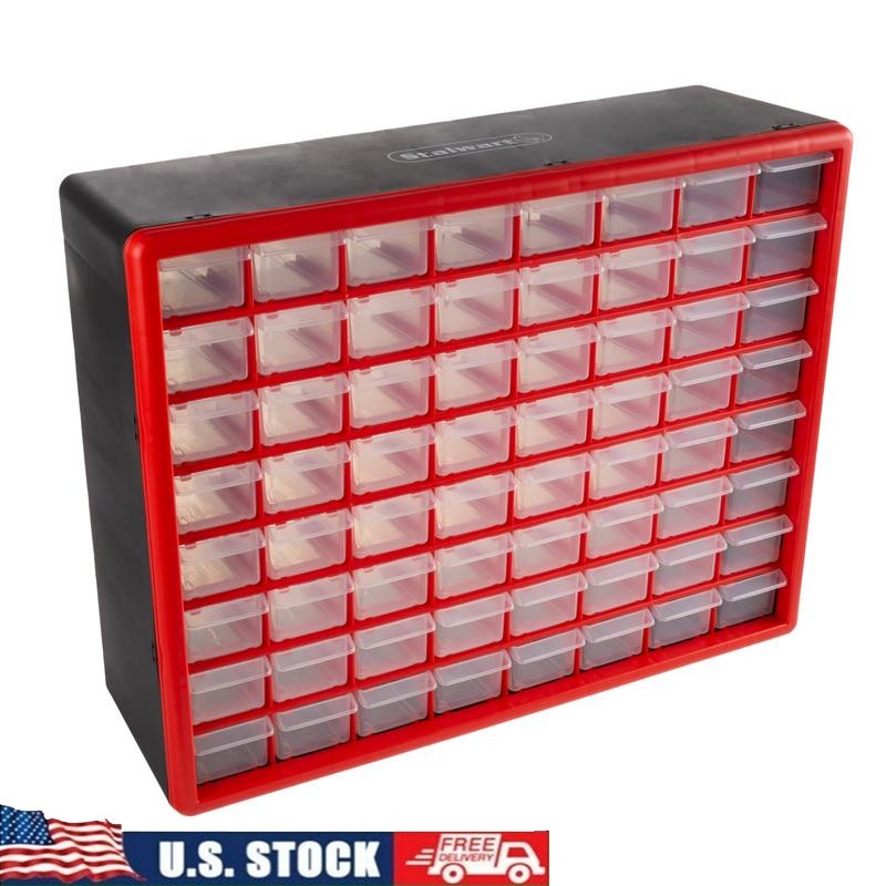 64 Drawer Storage Organizer Portable Wall-Mounted Container Tools Beads Hardware