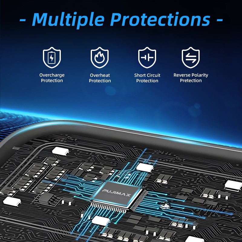 NEW 4 PCS PUJIMAX 4255mWh 1.5V AA Rechargeable Li-ion Batteries with Charing Box