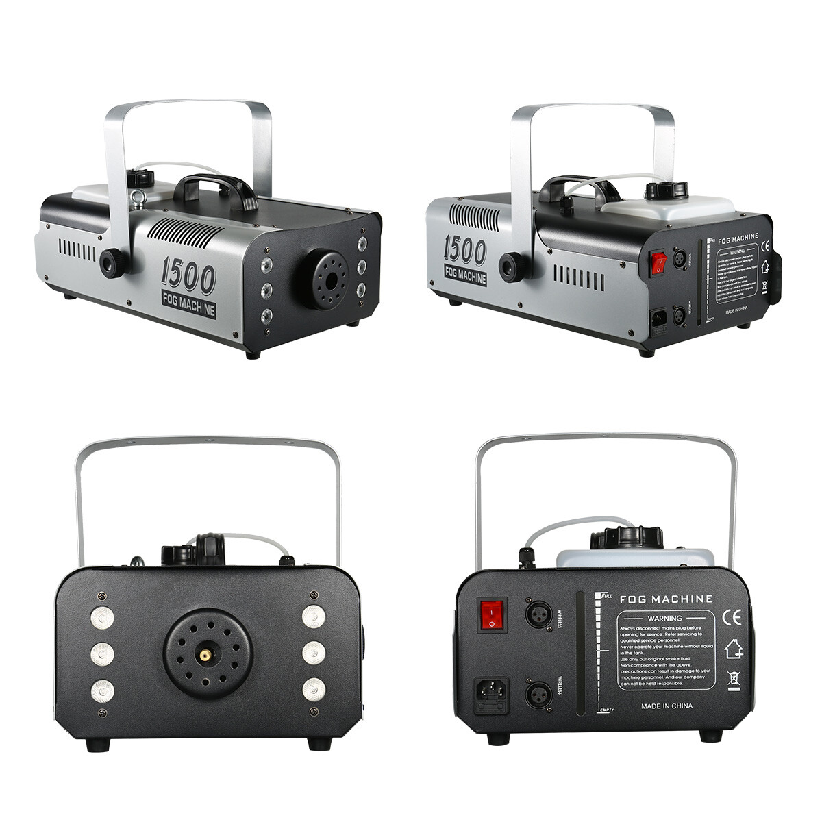 1500W LED Smoke Fog Machine DMX512 With RGB Light for Stage Wedding Party Show