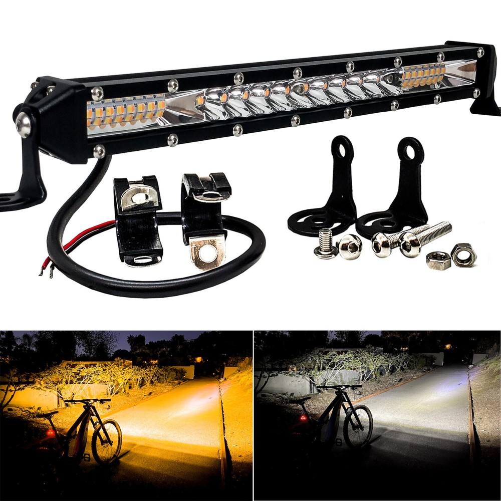 E Bike LED Light Bar White Amber Headlight Shimano E5000, E7000 E6100, E6110 EP8