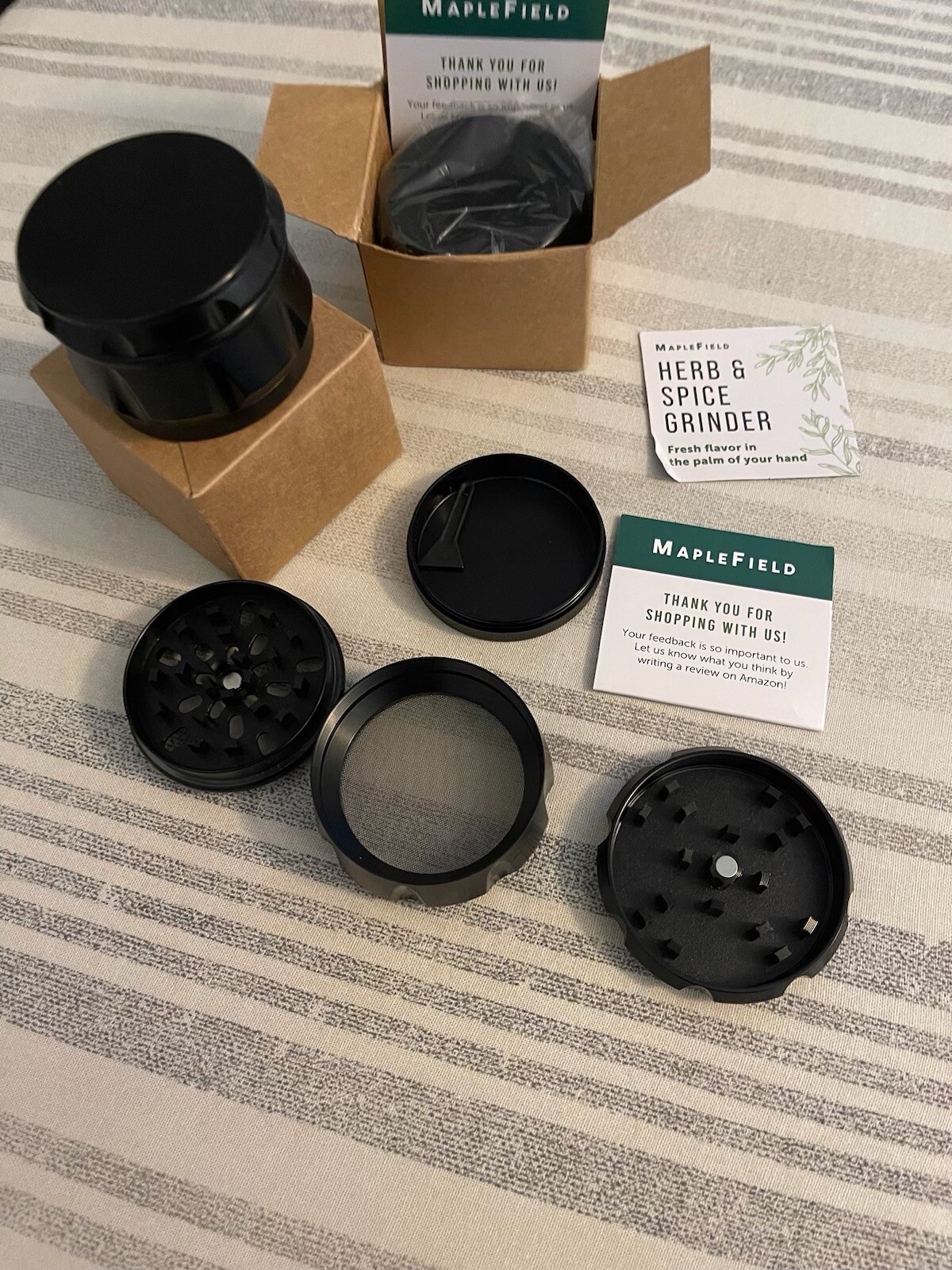 Layer 2 inches Medium Metal Herb & Spice Tobacco Grinder ***2 PACK***