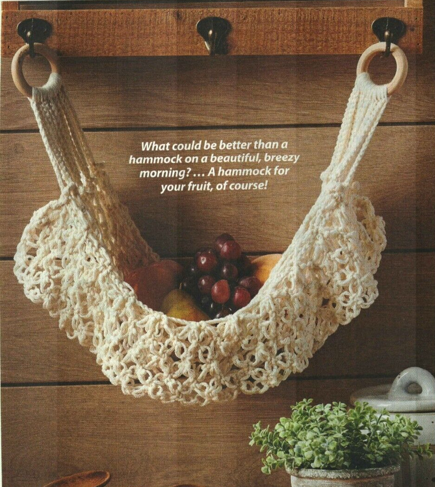 FRUIT OF LOVE HAMMOCK KITCHEN DECOR CROCHET PATTERN INSTRUCTIONS