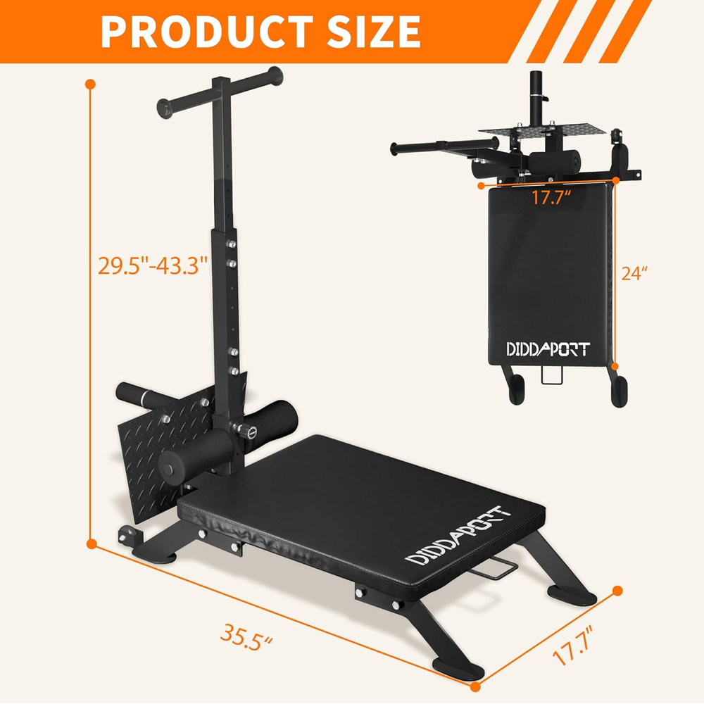 Nordic Curl Machine, Adjustable Hamstring Curl Bench, Glute Machine with Bands a