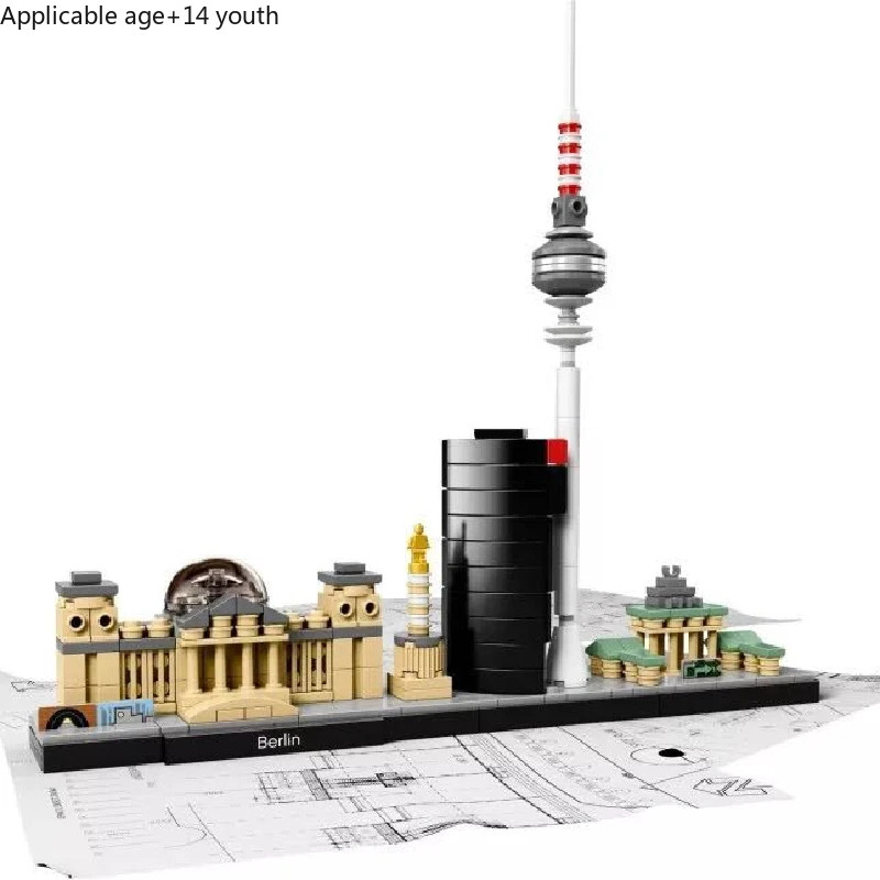 Berlin City Architecture Skyline Building Blocks Set Tower Edifice Bricks