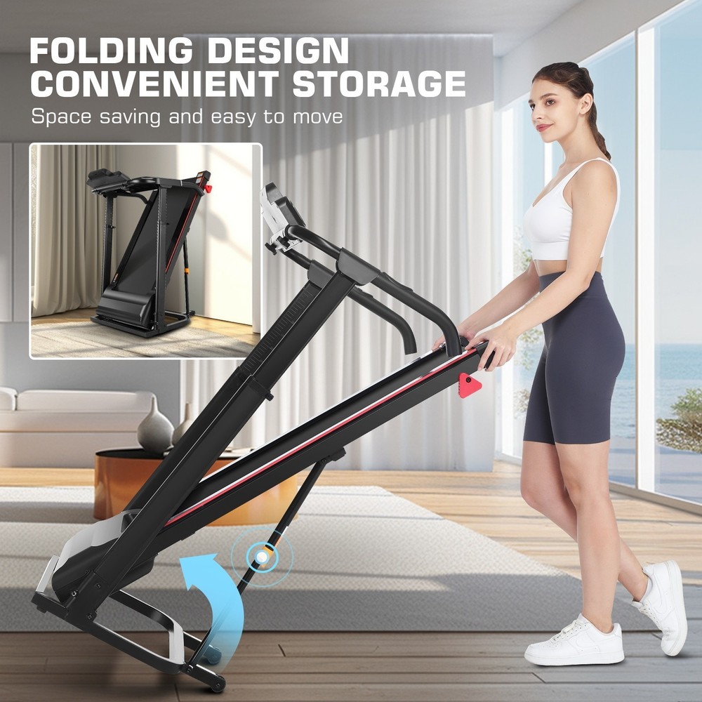 300lbs Versatile Height Adjustment Treadmill Spacious Removable Desk Treadmill🎯