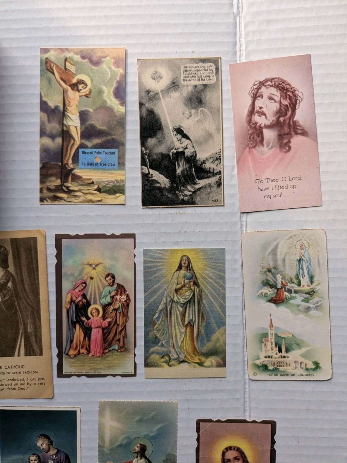 Vintage Catholic Funeral Mass Card Lot (27) 1950s–60s + Douay-Rheims Bible