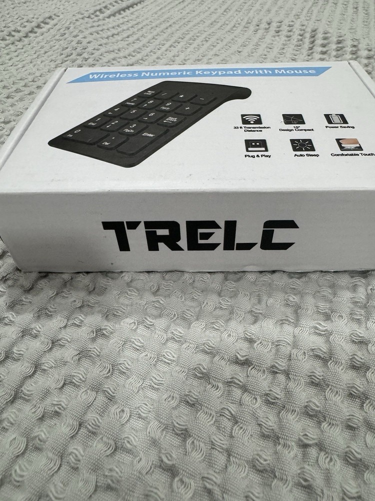 Wireless Numeric Keypad & Mouse Combo – 2.4GHz, USB, Black