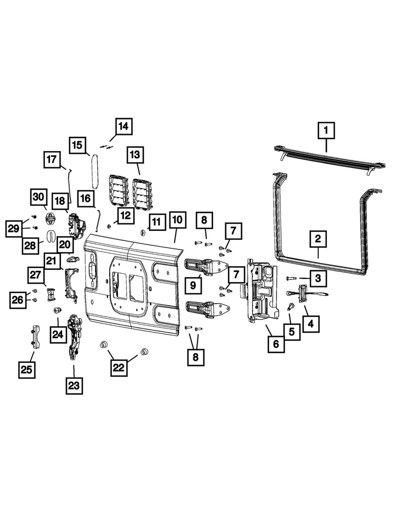 Genuine Mopar Tailgate Bumper 68281894AA