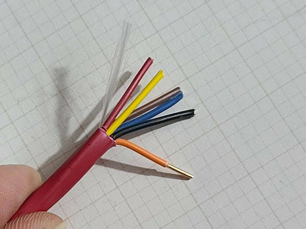 Carol E3506S 18/6C Solid Plenum Fire Alarm Security Cable Wire FPLP Red /50ft