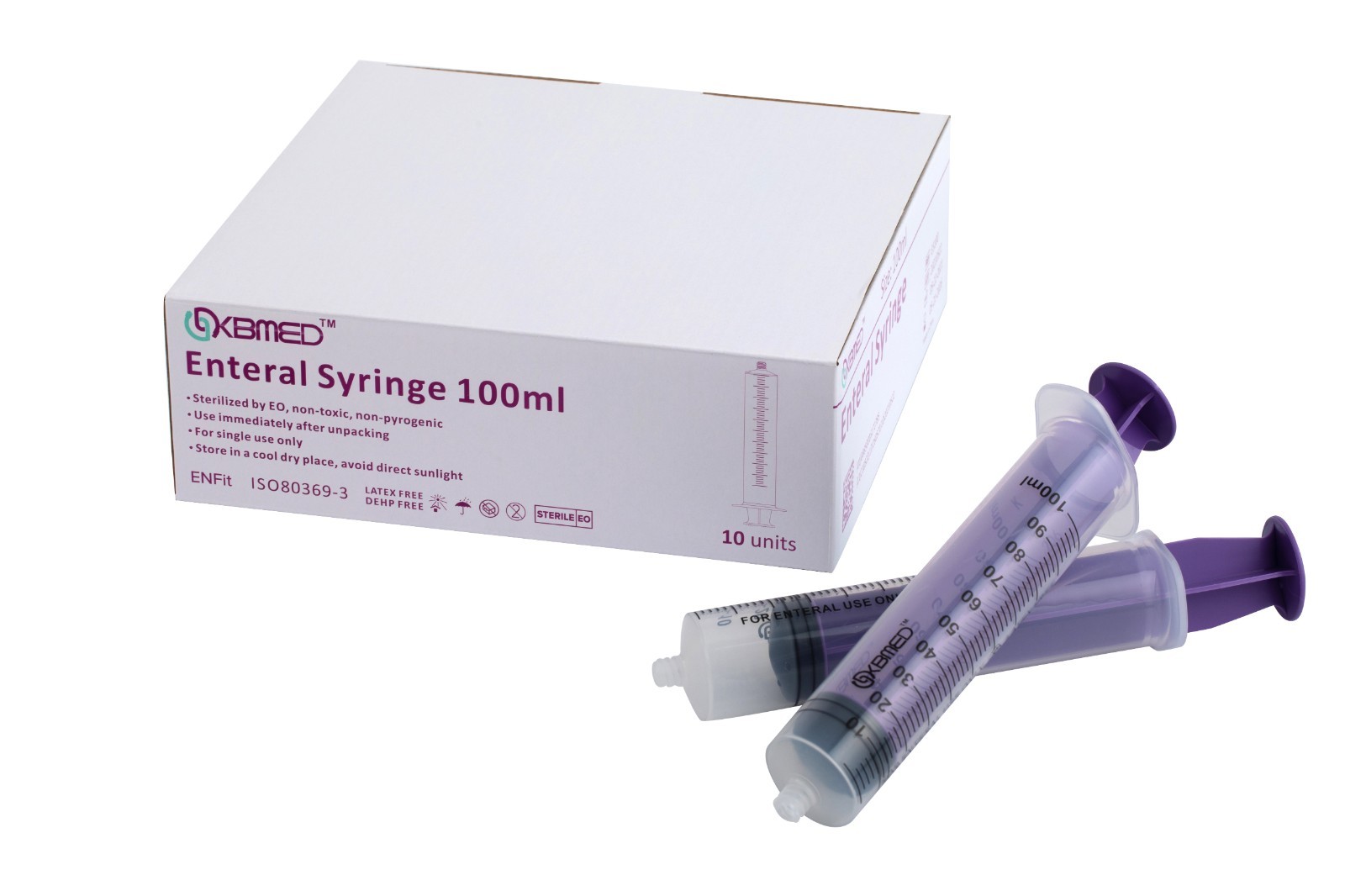 100mL enteral enfit sterile syringe box of 10