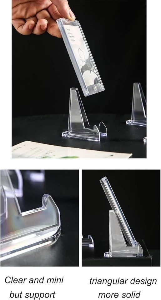 50 Card Stand Trading Card Stands Baseball Display Stand Holder US SHIP 3"