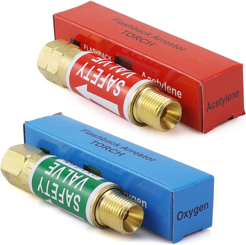 Oxygen Acetylene Flashback Arrestors Set, Torch End