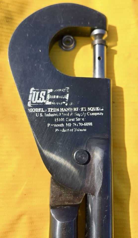 Aircraft Hand Rivet Squeezer US INDUSTRIAL TP-116 W/Carry Bag, Repair