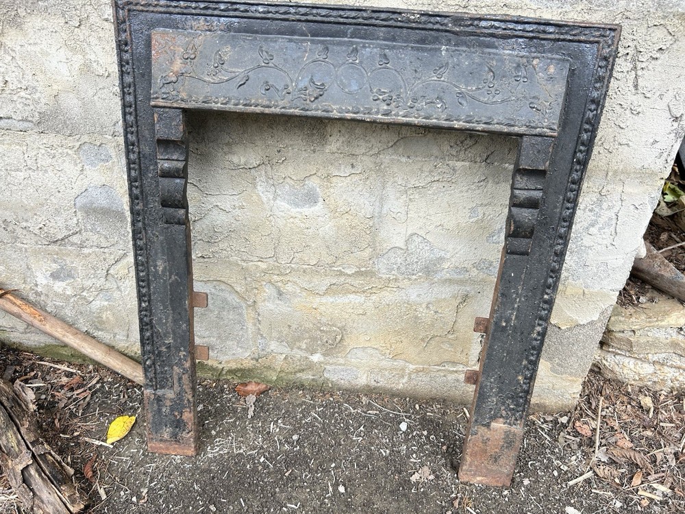 Antique Cast Iron Fireplace Insert /frame.