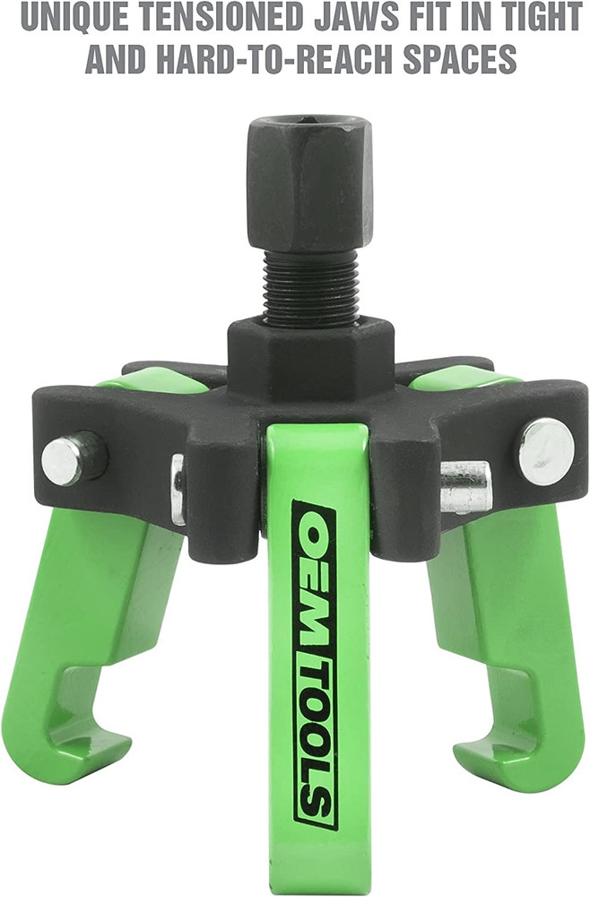 OEMTOOLS 25090 Harmonic Balancer Puller Kit, Adjustable 3-Jaw Puller Fits Most &