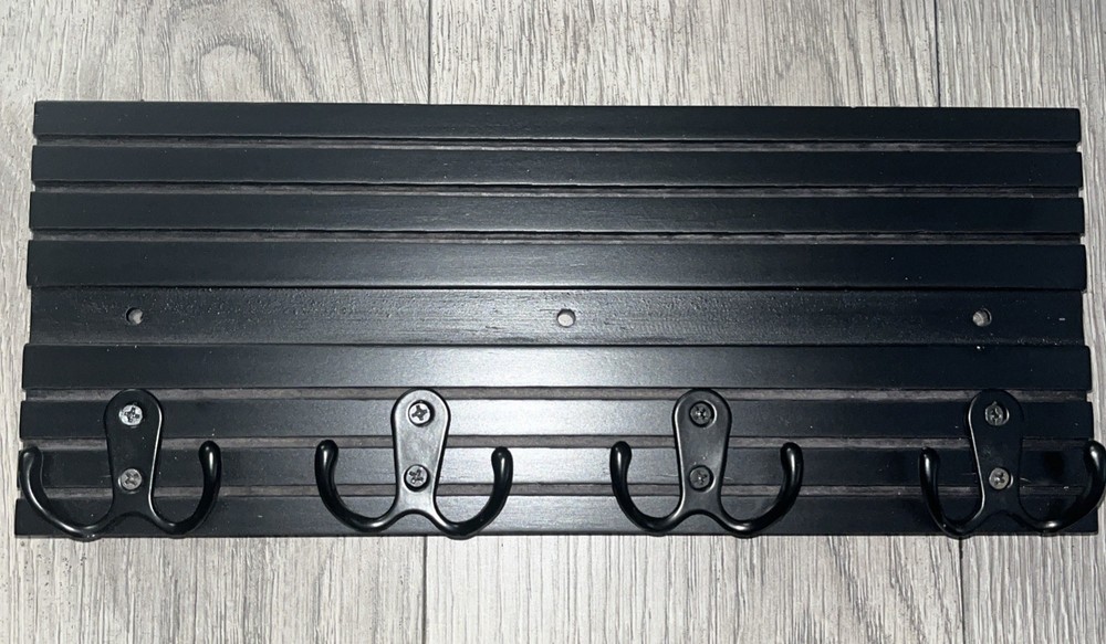 Decorative Wall Mounted Key And Mail Holder w/ 4 Double Hooks - Easy Install
