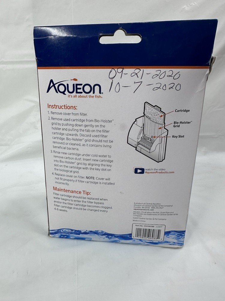 Aqueon Replacement Filter Cartridges LARGE 6 Pack Open Box Sealed
