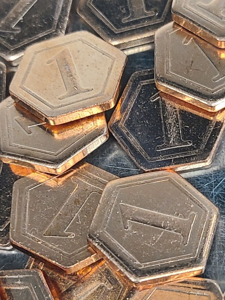 2.23 Oz Pentagon Shaped Token Copper Items