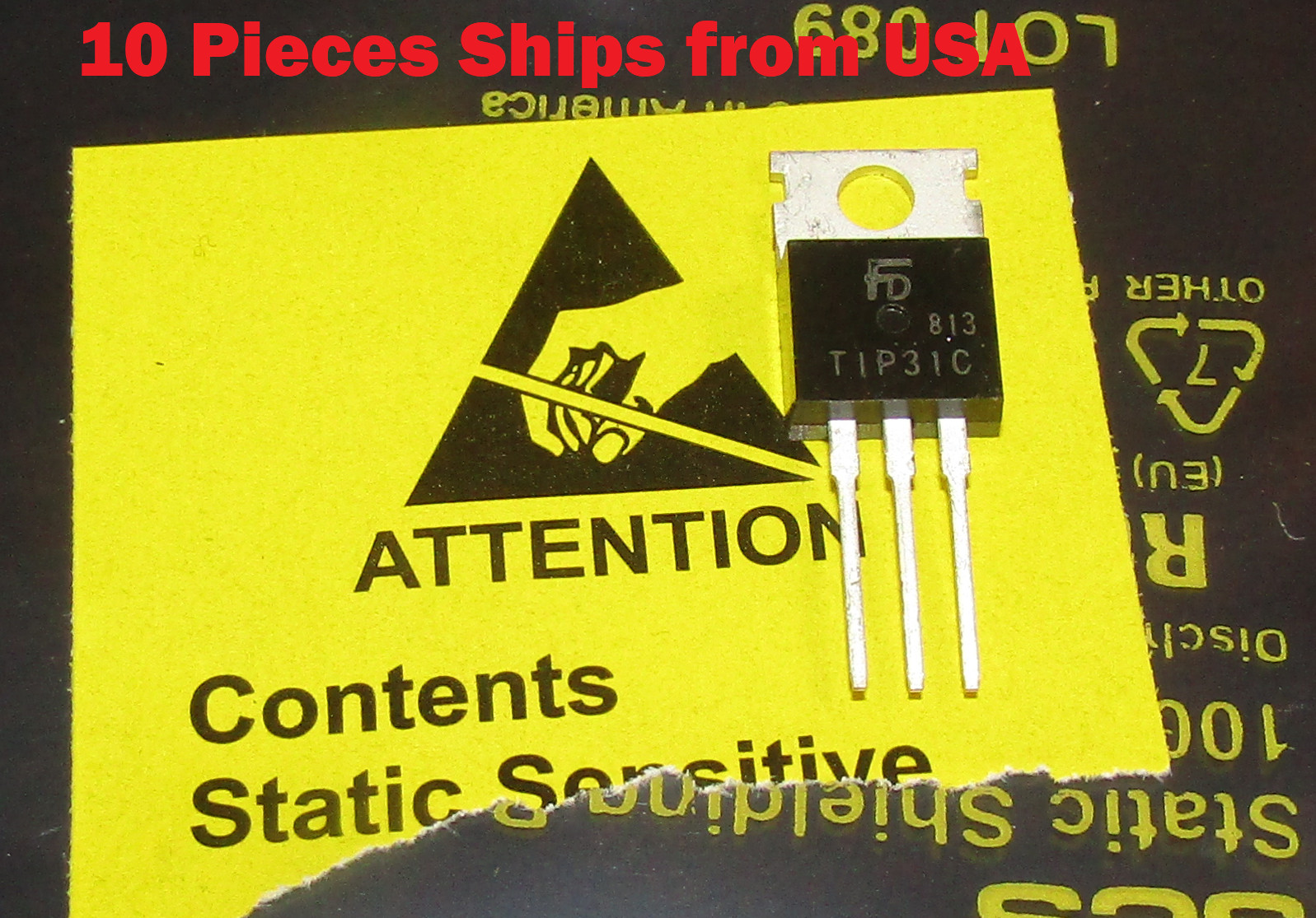 10 Pieces TIP31C TIP31 NPN TRANSISTOR 3A 100V TO-220 Fairchild US Seller