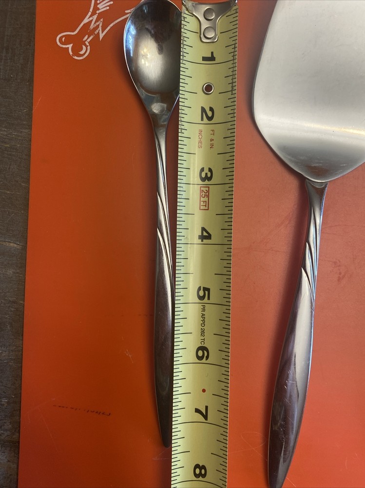 Stonegate Flatware- Solitude- Pie Serve- Ladle- Serving & Pickle Fork 6 Pieces