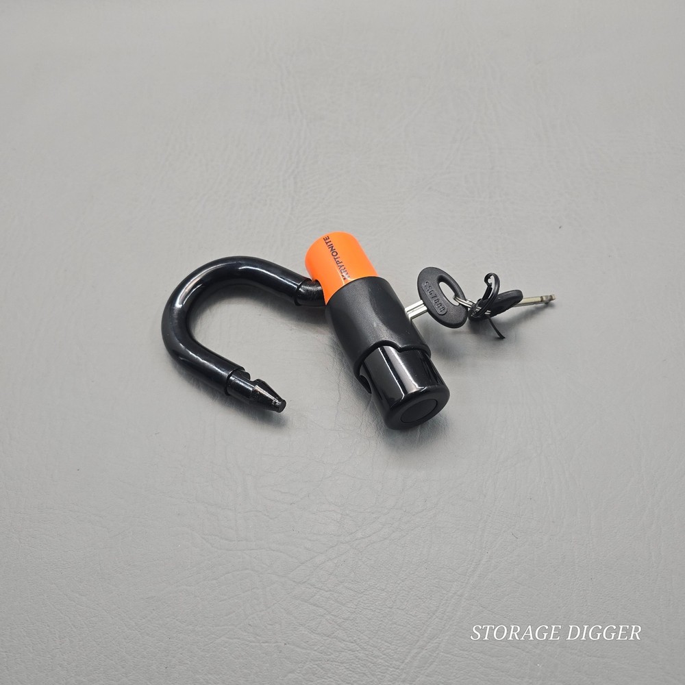 Kryptonite Evolution Series Black/Orange Mini U-Lock for Bike with Two Keys