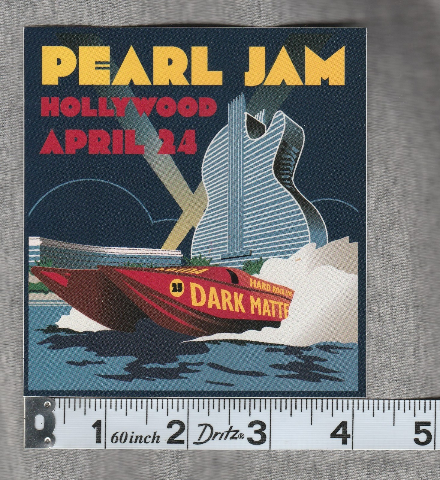 Pearl Jam Sticker Hard Rock Hollywood Florida April 24 2025 Seminole Native