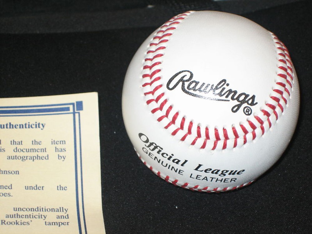 JONATHAN JOHNSON AUTOGRAPHED SIGNED BASEBALL COA /3000