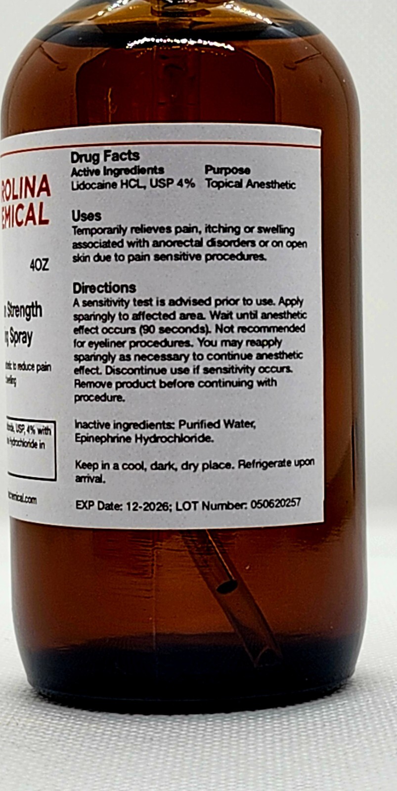 Lidocaine maximum strength numbing spray(like Vasocaine)