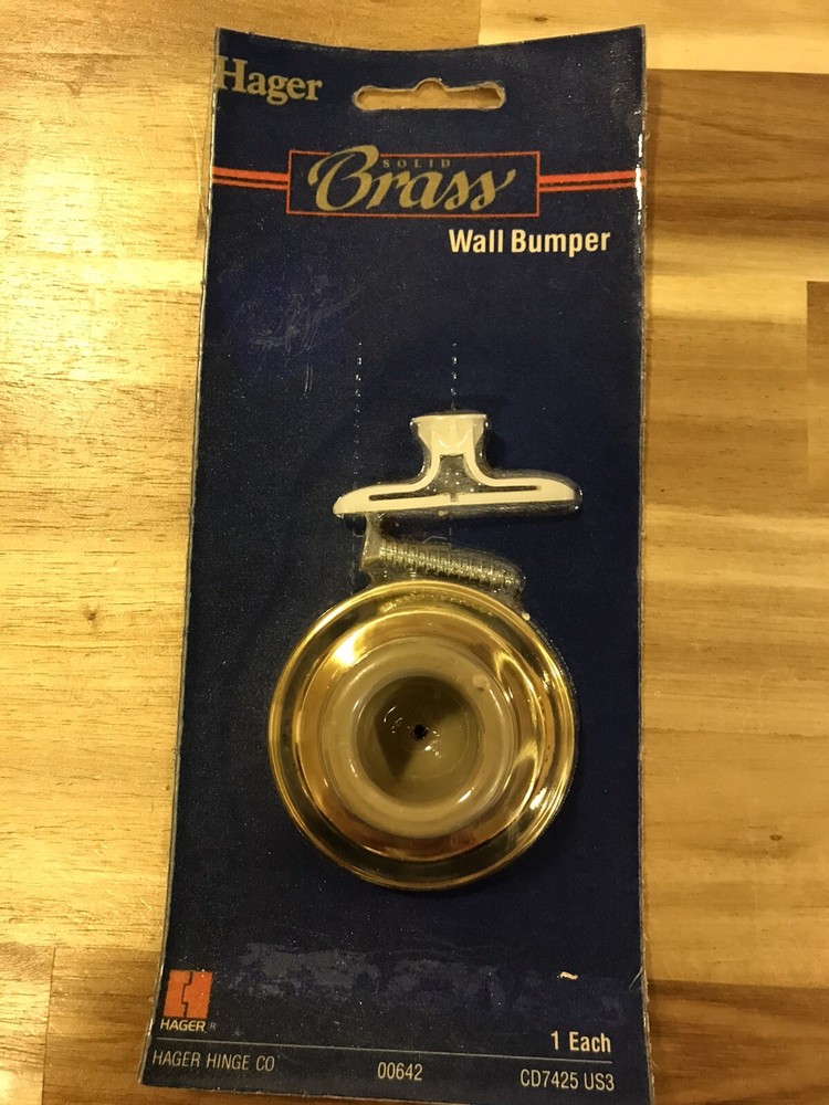 Hagar Solid Brass Wall Bumper Door Stop. No 00642