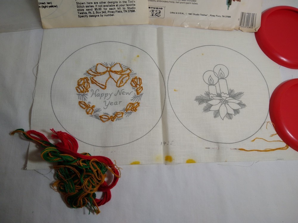 1981 Tint' N Stitch Ornaments Started Studio 12 makes 2