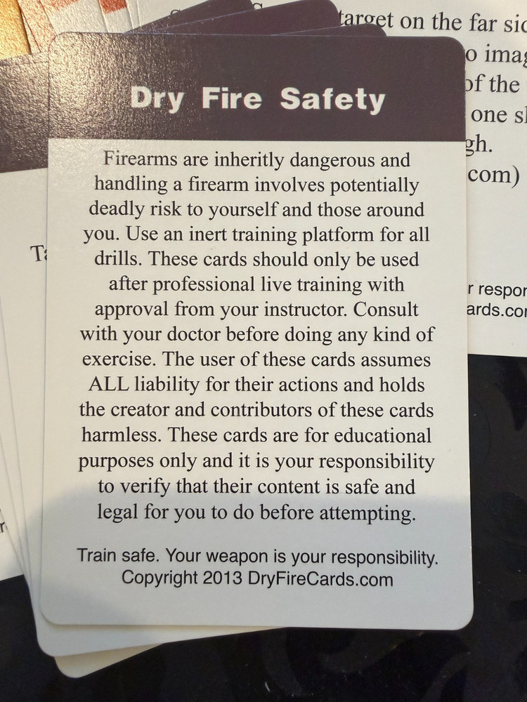 2013 Dry Fire Training Cards